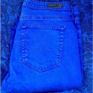 AG Jeans - The Prima Mid-Rise Cigarette - Royal Blue - Size 29R - Made in USA